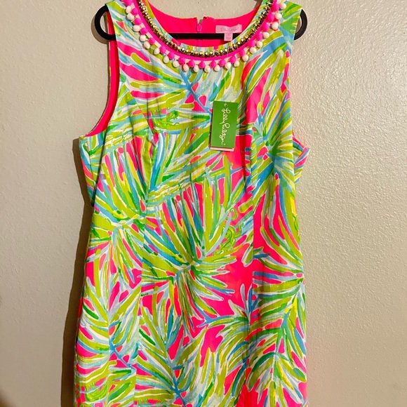 Lilly Pulitzer Mila Shift Dress Pink Green Size 14 New with tag - Picture 11 of 13
